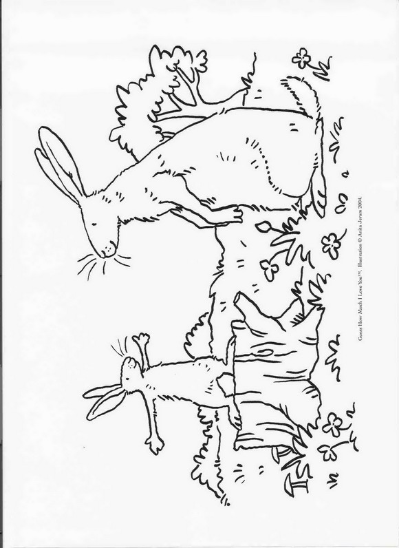 Króliczki w Naturze - Kolorowanka do Druku dla Dzieci kolorowanka do druku